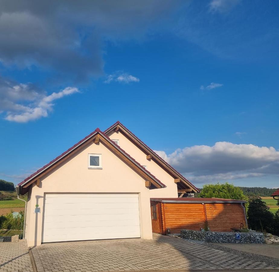 Ferienwohnung Biosphaerenblick Münsingen Esterno foto